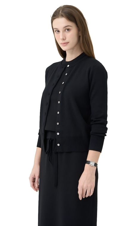 ÁO KHOÁC LEN AMANU - MÀU ĐEN