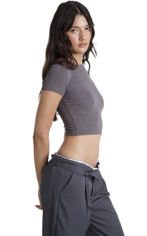 ÁO THUN BABY TEE - XÁM MÁT MẺ